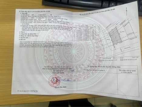 Bán nhanh 3 lô liền nhau, khu 6 tttt Cái Rồng, Vân Đồn, đường hiện trạng 3,5m; QH mở rộng ra 10m.