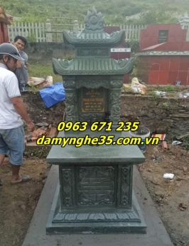 Mẫu mộ đá hai mái đẹp thiết kế cao cấp bán tại Nam Định