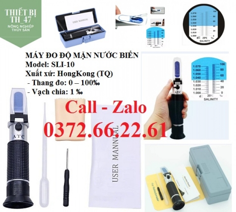 Khúc xạ kế kiểm tra độ mặn nước biển
