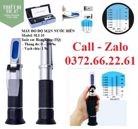 Dụng cụ kiểm tra độ mặn trong nước , SLI 10 khúc xạ kế chuyên dụng
