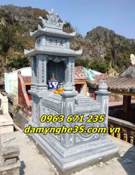 Mẫu mộ hai mái bằng đá đẹp bán tại Hưng Yên