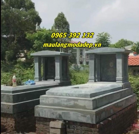 Đặt hàng mộ đá tam cấp nguyên khối lắp tại Bắc Giang