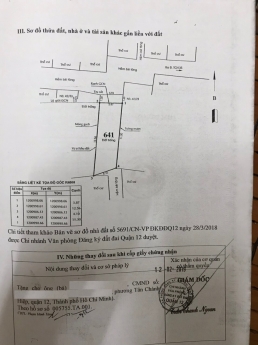 Bán Đất 1/ Đường Tân Chánh Hiệp 35, Quận 12, 4x13, Sổ Riêng
