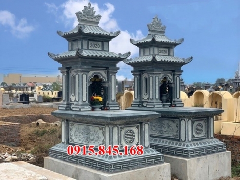 12+ mẫu mộ đá nguyên khối hai mái đẹp bán điện biên
