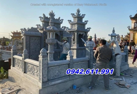 bán + 23 mẫu nhà mồ song thân bằng đá đẹp