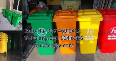 Thùng rác 120l nắp kín, thùng rác 120l hdpe, Thùng rác 120l nắp hở, Thùng rác đạp chân 240l,