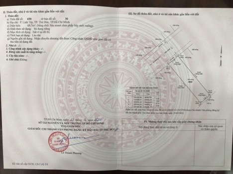 Còn đúng 1 lô đất duy nhất khu Đường số 7, P. Linh Tây, sát Phạm Văn Đồng vào đúng 50m.