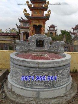 bán + 01 mẫu mộ tròn bằng đá nguyên khối đẹp