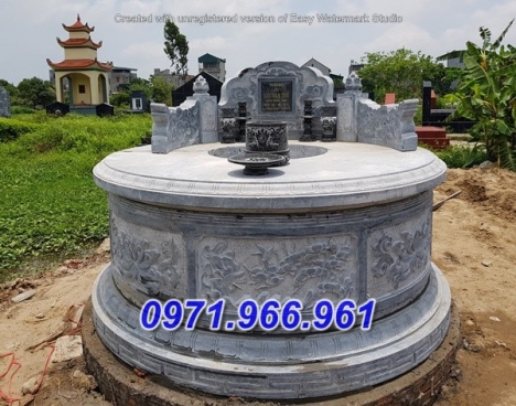 bán + 01 mẫu mộ tròn bằng đá nguyên khối đẹp