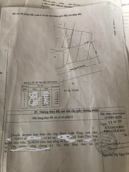 Đất Bán Nhanh mt Nguyễn Văn Bứa,ấp 3 XTS,thổ cư 100, Giá 3.57  tỷ