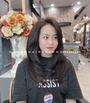 Top Salon Làm Tóc Dài Layer Uốn Cụp Phồng Đẹp Uy Tín Giá Rẻ Hoài Đức -Nam Đỗ Hair Salon