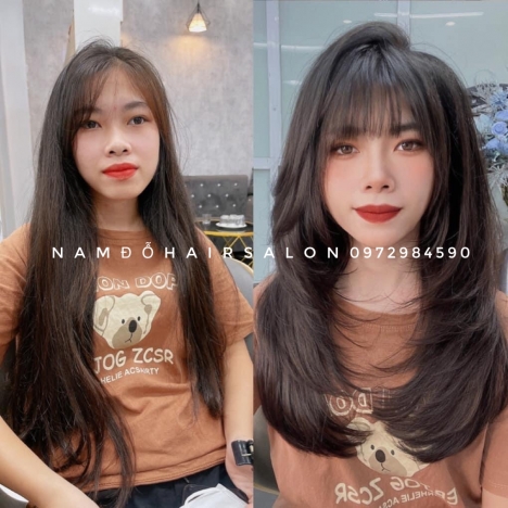 Top Salon Làm Cụp Tóc Dài Layer Uốn Tóc Đẹp Uy Tín Giá Rẻ Hoài Đức -Nam Đỗ Hair Salon