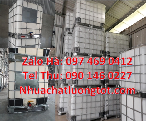 thùng nhựa vuông thùng nhựa IBC 1000 lít Bồn ibc, Thùng nhựa dung tích lớn, tank nhựa ibc 1 khối,