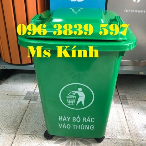 Thùng rác nhựa 60 lít nắp kín giá sỉ toàn quốc