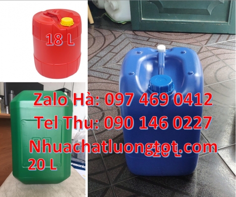 can 25l đựng tinh dầu, can dẹp 30 lít đựng thuốc thú y giá rẻ, can 20l 1kg, can 25l xanh, Can nhựa
