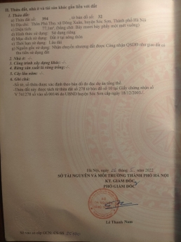 Chỉ hơn 1 tỷ có ngay 77m2 mặt đường 16 tại Phú Thọ - Đông Xuân, Sóc Sơn.lh