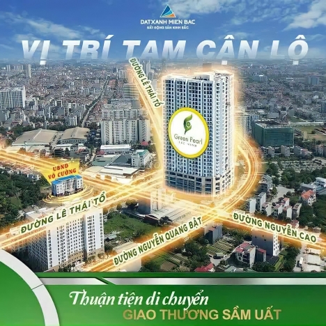 Chung cư cao cấp Green Pearl Tp Bắc Ninh.  Bàn giao ngay trong quý 4 năm 2022.