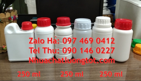 chai nhựa đựng nông dược, Chai 50 ml đựng thuốc sâu, chai 50 ml đựng mẫu thử Chai nhựa 100 ml trắng