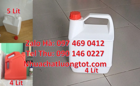 Can 1 lít đựng thuốc sâu, can 1l hdpe vuông Can 1l chia vạch đựng thuốc diệt rầy Can 2l vuông, can