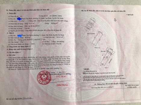 Bán nhà 1 trệt 2 lầu 1ST hẻm 6m Phạm Văn Bạch p15 Tân Bình