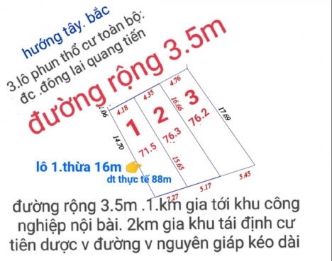 76,3m2 đông lai quang tiến giá mềm như em bé chỉ 900tr giá đầu tư