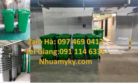 Thùng rác 60l composite, thùng rác đạp chân, sọt nhựa Thùng rác 120l có bánh xe, thùng rác, Thùng