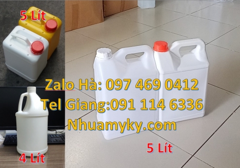can 4l vòi nhấn đựng phẩm màu, Can hdpe giá rẻ Can đựng axit Can 2l đựng nước giặt Can 2l quay, ca