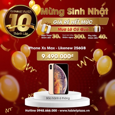 Mừng sinh nhật vàng sale ngập tràn tại Tablet Plaza
