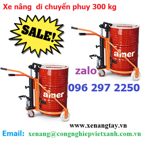 Xe nâng di chuyển phuy 300 kg giá tốt