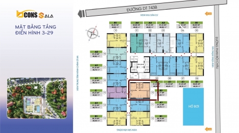 Cần Bán Gấp Căn Hộ  Bcons Sala Tầng 10 view Thành Phố Tuyệt Đẹp Tại Dĩ An Bình Dương