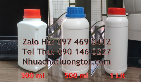 Chai nhựa 30ml 50ml đựng hóa chất, Chai hdpe 100ml vuông Chai 500ml miệng nhỏ chai 250ml đựng axit