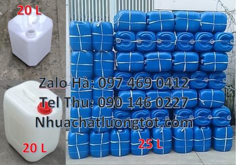 can nhựa 18 lít đựng hóa chất, can nhựa 1 lít đựng phẩm màu can dẹp 30 lít đựng thuốc thú y giá re