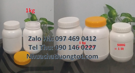hũ nhựa 250 g tròn cao, hũ 50 gram đựng kẹo cao su hũ 100 gram trắng đục hũ nhựa 100gram Hũ pet nắ