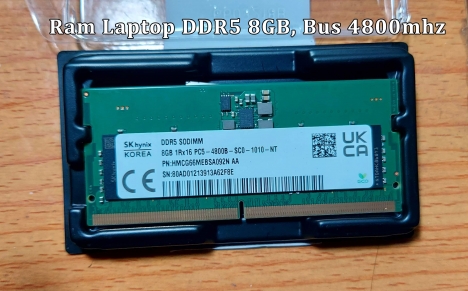 Ram Laptop DDR5 8GB, Bus 4800mhz