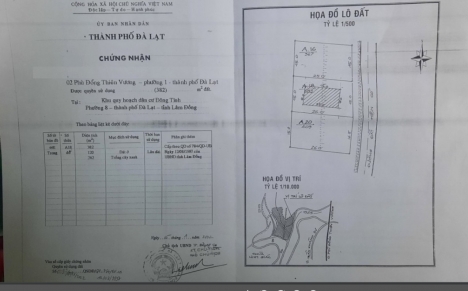 Đất mặt tiền Lý Nam Đế phường 8 Thành Phố Đà Lạt