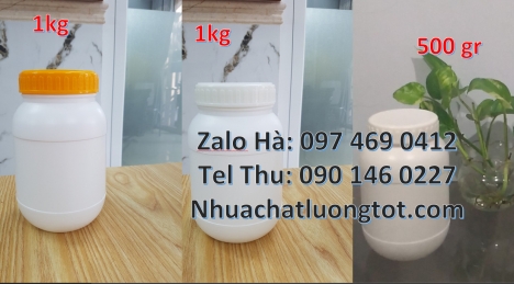 hũ nhựa 250 g tròn cao, hũ 50 gram đựng kẹo cao su hũ 100 gram trắng đục hũ nhựa 100gram Hũ pet nắ