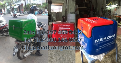 Túi giữ nhiệt giao hàng, Thùng chở hàng xe máy cũ Thùng giao hàng 62x52x62 cm, Thùng ship hàng giữ n