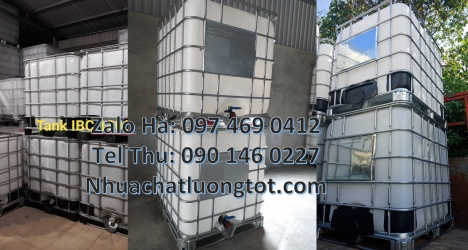 Tank 1000 lít, Thùng nhựa 1000l, Tank, ibc 1000 lít, bồn ibc 1 khối, Bồn nhựa dung tích lớn, Tank ib