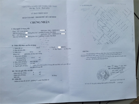 Bán nhà Mặt tiền Đường Kênh 19/5, Tây Thạnh, Tân Phú – 107m2, Giá rẻ 11 tỷ