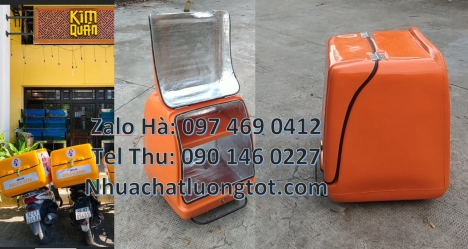 Túi giữ nhiệt giao hàng, Thùng chở hàng xe máy cũ Thùng giao hàng 62x52x62 cm, Thùng ship hàng giữ n