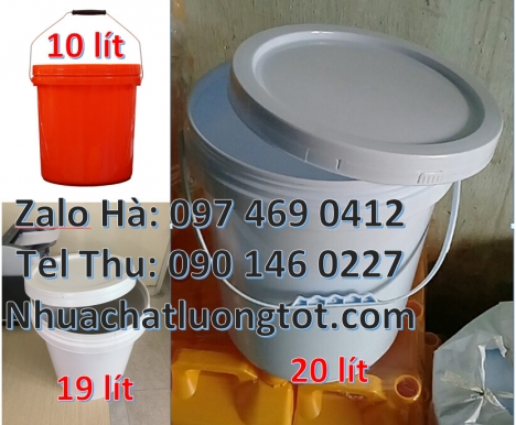 Xô nhựa 18 lít nắp chiết rót Giá bán Vỏ thùng 20 lít quai nhựa Xô nhựa 20 lít, lon nhựa
