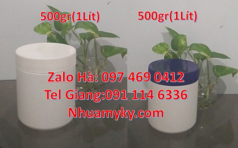 Hũ nhựa 500gr vặn đựng thuốc bảo vệ thực vật, hũ 100gr 200gr đựng mỹ phẩm. Hũ nhựa 1kg đựng thuốc th