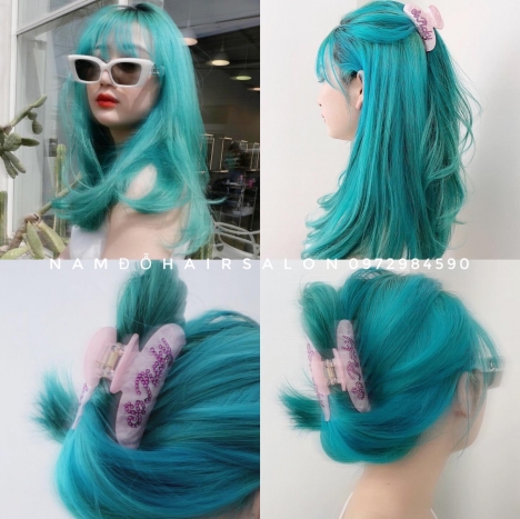 Màu Xanh Ngọc Top Salon Nhuộm Tóc Đẹp Uy Tín Giá Rẻ Hoài Đức - Nam Đỗ Hair Salon