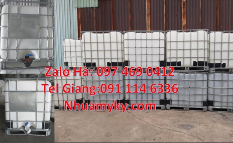Tank ibc nhựa 1000l, thùng ibc 1000 lít, Bồn nhựa vuông, thùng nhựa 1000l, Thùng đựng hóa chất 1000