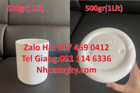 Hũ nhựa 500gr vặn đựng thuốc bảo vệ thực vật, hũ 100gr 200gr đựng mỹ phẩm. Hũ nhựa 1kg đựng thuốc th