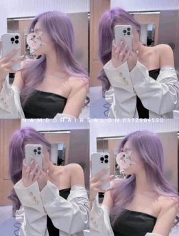 Màu Tím Khói Top Salon Nhuộm Tóc  Uy Tín Giá Rẻ Hoài Đức - Nam Đỗ Hair Salon