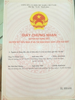 Bán nhà 1 gác gỗ suốt hẻm 947 CMT8 Tân Bình DT đất 36m2