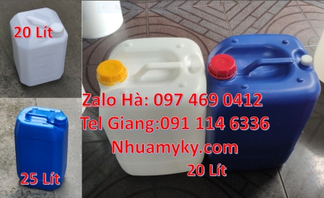 can nhựa giá rẻ, can dẹp 30 lít đựng thuốc thú y giá rẻ, can 20l dày xanh, can 25l xanh Can nhựa 1