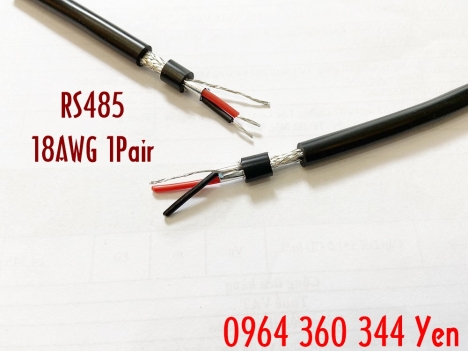 Cáp tín hiệu RS485 18AWG 1Pair chống nhiễu lưới đồng + phôi nhôm