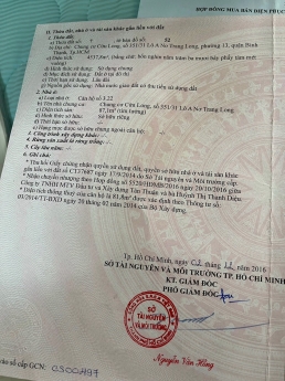 Bán căn hộ 87.1m2 tầng 3 C/C Cửu Long Nơ Trang Long Bình Thạnh